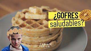 WAFFLES SALUDABLES  Gofres caseros SIN AZÚCAR [upl. by Brotherson]