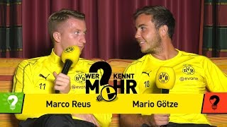 Marco Reus vs Mario Götze  Who knows more  The BVBDuel [upl. by Alrak]