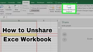 How to Unshare an Excel Workbook  how to share workbook in excel [upl. by Adnhoj741]