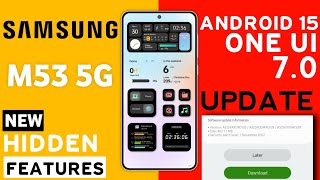 Samsung M53 5G  OneUI 70 Update Release Date🔥 Whats New Feature  New Software Update M53 [upl. by Enitsugua]