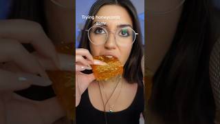 Trying honeycomb for the first time 🍯 asmr shorts shortsvideo [upl. by Ellissa802]