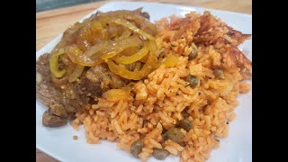 Moro de Gandules  Rice with Pigeon Peas [upl. by Annaeerb355]