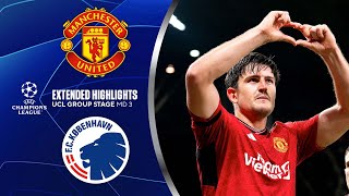 Man United vs Copenhagen Extended Highlights  UCL Group Stage MD 3  CBS Sports Golazo [upl. by Akihsar839]