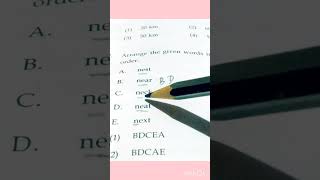 Arranging words in alphabetical order short mathshort nmms reasoning [upl. by Eerized]