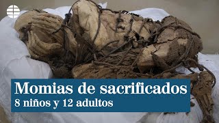 Aparecen las momias de 8 niños y 12 adultos sacrificados en Perú [upl. by Ennahtebazile]