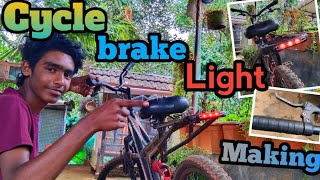 How to make Cycle Brake Light Malayalam  CYCLE MODIFICATION [upl. by Goldman]