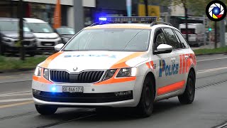 Voiture de Police en Urgence  Swiss Police car responding [upl. by Georgianna]