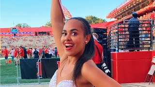 Rutgers Feature Twirler Performance at the Tailgate Parade ❤️🛡⚔️ shorts [upl. by Namilus]