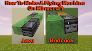 How To Make A Flying Machine On Minecraft JavaBedrock Edition [upl. by Aisilef]