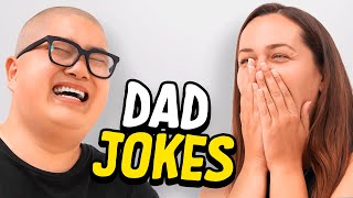 Dad Jokes  Dont laugh Challenge  Alan vs Sam  Raise Your Spirits [upl. by Meisel]