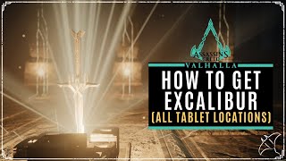 How To Get Excalibur All Mysterious Tablet Locations  AC Valhalla [upl. by Bandur985]