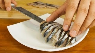 Mackerel Sashimi Made From Whole Fish [upl. by Adnauqaj]