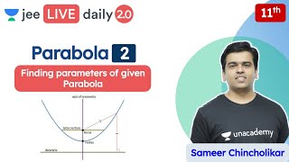 JEE Parabola L2  Class 11  Unacademy JEE  JEE Maths  Sameer Chincholikar [upl. by Colver279]