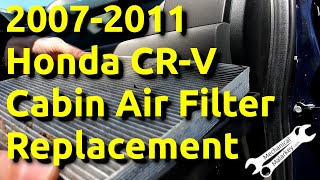 20072011 Honda CRV Cabin Air Filter Replacement [upl. by Eeruhs]