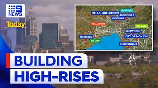 Highdensity high rises to be build combatting Melbournes housing crisis  9 News Australia [upl. by Moreen]