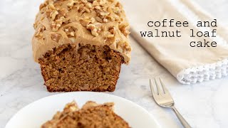 Coffee and Walnut Loaf Cake  traybakes amp more [upl. by Annawt168]