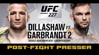 UFC 227 PostFight Press Conference TJ Dillashaw vs Cody Garbrandt [upl. by Ahsinyd]