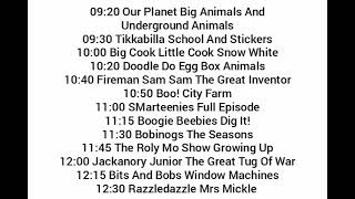 CBeebies Schedules February 2002 [upl. by Arretal]