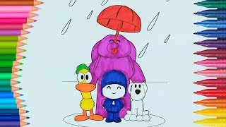 Pocoyo  Come disegnare e colorare  Disegni da colorare  Cose da colorare [upl. by Retsevel]