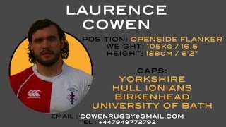 Laurence Cowen  Rugby Showreel [upl. by Dott949]