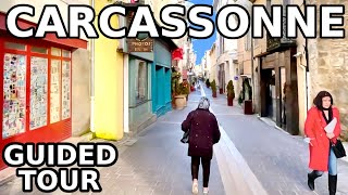 Carcassonne Guided Walking Tour  France Walking Tour [upl. by Marquet]