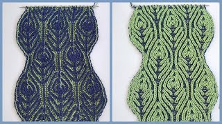 Brioche knitting Peacock scarf knitting patterns [upl. by Cuda447]