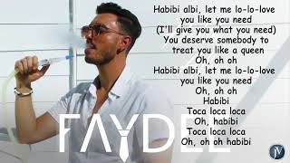 Faydee Habibi Albi ft Leftside LYRICS [upl. by Rhyner552]