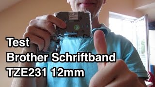 Test Brother Schriftband TZE231 für PTouch Beschriftungsgerät Etikettendrucker  PTouch Band [upl. by Niple]