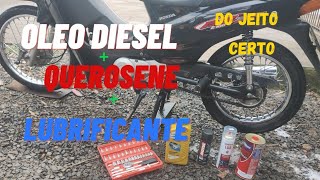 LIMPEZA E LUBRIFICAÇÃO COMPLETA DE CORRENTE DE MOTO motul c2 [upl. by Killigrew535]