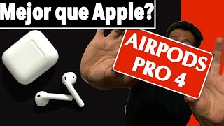 🎧🚀 AirPods Pro 4 🤑¿La MEJOR IMITACIÓN de los AIRPODS de APPLE [upl. by Eirollam33]