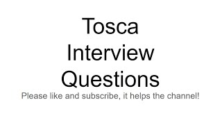 Tosca Automation Interview Question and Answers video loops [upl. by Cherry]