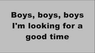 Sabrina  Boys boys boys Lyrics on Screen [upl. by Ilyssa]