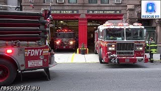 RARE  3 FDNY Fire Trucks in 1 House E39 amp E44 amp L16 [upl. by Arriaet]