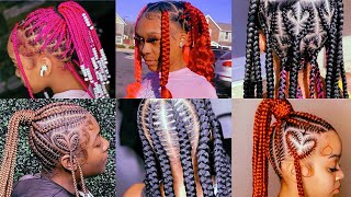 WATCH ME DO MY BRAIDS COMPILATION ❤️‍🔥💟 [upl. by Buffo737]