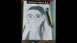 Sketch of Inspiration girl Bharti ❤️❤️ please subscribe  Anamika Sharma 🙏🏻🙏🏻 [upl. by Kele]