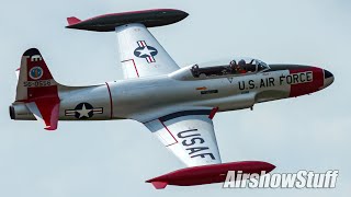 T33 Shooting Star Flybys  TBM Avenger Reunion 2022 [upl. by Yelekreb]