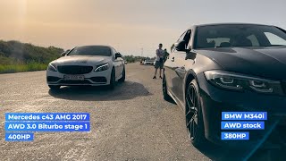 BMW M340i vs Mercedes C43 AMG stage 1 [upl. by Docilla757]