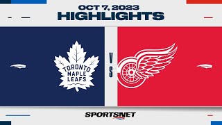 NHL PreSeason Highlights  Maple Leafs vs Red Wings  October 7 2023 [upl. by Moreville]