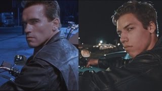 Watch Arnold Schwarzeneggers Love Child ReCreate a Scene From Terminator 2 [upl. by Woods]