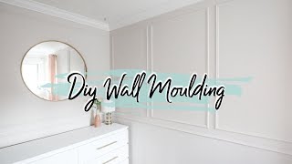 EASY DIY WALL MOULDING  BABY GIRL NURSERY [upl. by Neo]