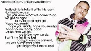 Chris Brown  Take You Down Lyrics Video [upl. by Barncard]