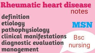 Rheumatic heart disease MSN bsc nursing 2nd year [upl. by Ishii]