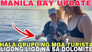 MANILA BAY UPDATEHALA GRUPO NG MGA TURISTA LIGONG LIGO NA SA DOLOMITE BEACH Miz July [upl. by Aleyam]