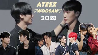 Jealous with WOOSAN 2023 ATEEZ SAN and WOOYOUNG ❤️🌹 moments [upl. by Strohl]