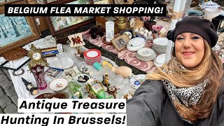 FLEA MARKET SHOPPING Treasure Hunt In Brussels Belgium For Valuable Antiques  Part 1 [upl. by Akienom]