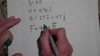 Magnetic Force on a Charge Particle Moving in a Magnetic Field part II [upl. by Atteynek]