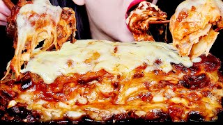 ASMR CHEESY LASAGNA MUKBANG EATING SOUND NO TALKING [upl. by Latoyia]