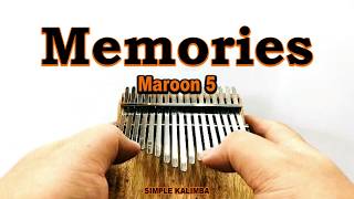 Memories by Maroon 5  Kalimba Easy Practice [upl. by Bolanger]