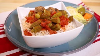 How to make Shorbat Bamia  Okra Stew Assyrian Food [upl. by Jabin]