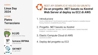 Linux Day 2024  REST API semplici e veloci su Ubuntu da un progetto NET Kestrel al deploy su EC2 [upl. by Samale]